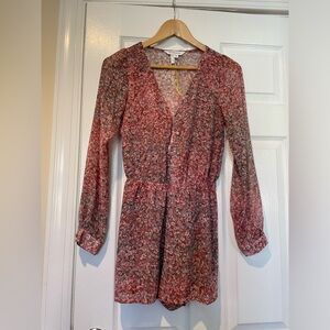 BCBG Generation  Floral shorts romper long sleeve size 0